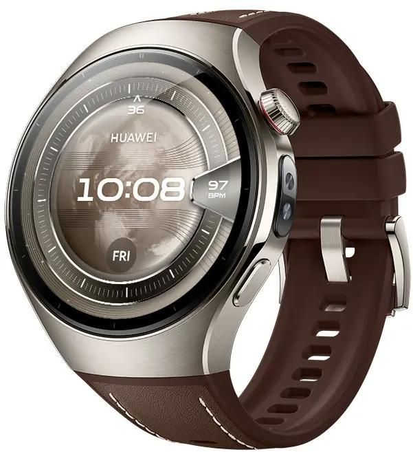 Смарт-часы Huawei Watch 5 Rates-L29L,  46мм,  1.5",  темно-коричневый/титан [55020evm]